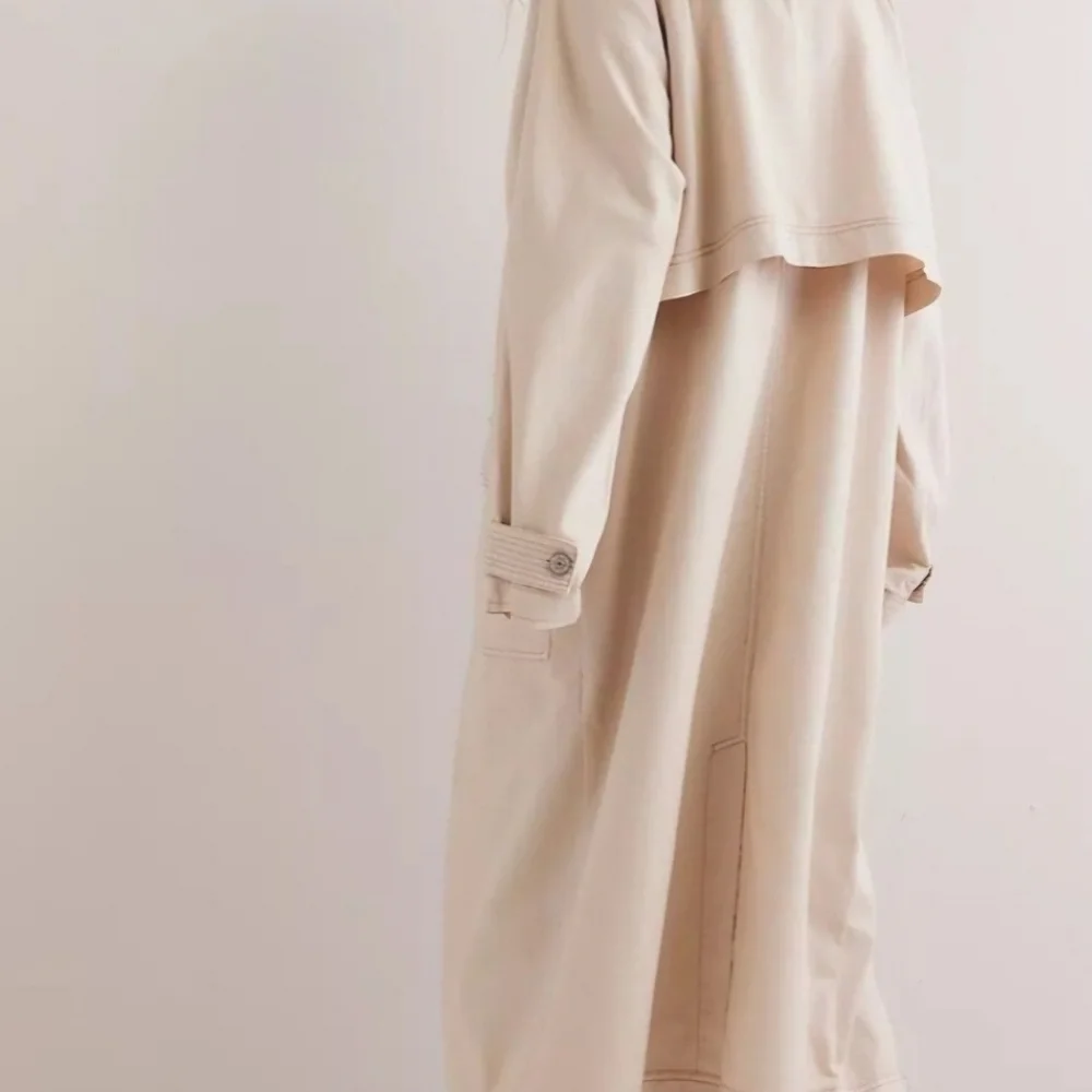 NWOT Free People Perry Military Duster in French Oak LARGE - Picture 4 of 4